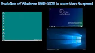 evolution of windows 1985-2025 in 8x speed