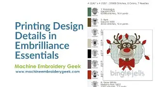 How to print out your embroidery design in Embrilliance Essentials and why you might want to