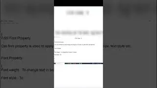 CSS Font Property. | Class - 5 Part - 1 | #shorts #viral #coding