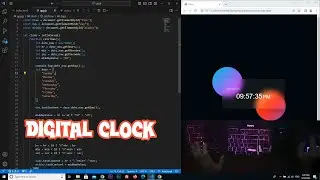 ASMR Programming - Coding Digital Clock Javascript - No Talking