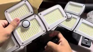 CLAONER Motion Sensor Outdoor Lights   346 LED 3000LM Solar Lights Unboxing