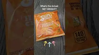 Каков фактический чистый вес?! Сыр Sun Chips Harvest Cheddar!