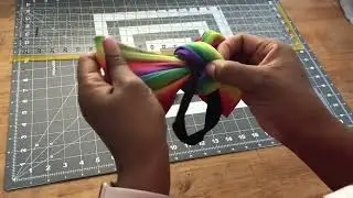 Nylon Strip Hair Bow / Nylon Hair Bow / Hair Bow Tutorial / Rainbow Hair Bow