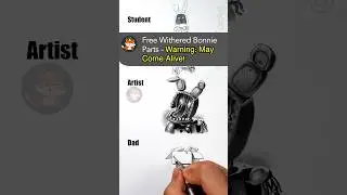 Five Nights at Freddy&rsquo;s movie Dad vs Artist How to draw Withered Bonnie the Bunny. #gaming #movie