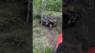 Kid &ldquo;stuck&rdquo; on Honda atv.. #fourwheeler #offroad #countryliving