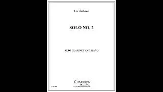 Lee Jackson - Solo No. 2 for Alto Clarinet