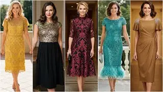 Midi Length Mother of The Bride Dresses - Evening Wear Outfits - Plus Size Wedding Midi Dress Trends