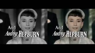roman holiday trailer colorization comparison