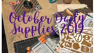 October Daily 2019 Supplies and Title Page