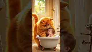 Brave Cat Saves Baby from Wolf | Hero Cat Story That Will Melt Your Heart 🐾