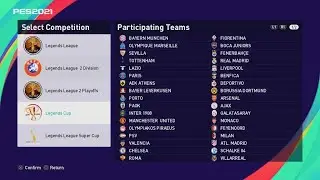 PES 2021 classic Team master League 1 season