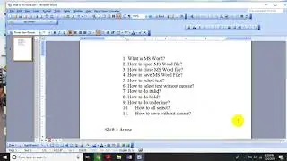Basic MS Word Tutorial in Bangla