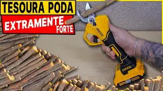 Extremamente Poderosa!!! Tesoura Elétrica que corta árvore