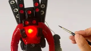 How to make a lightning Titan Speaker Man with clay