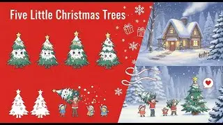 Five Little Christmas Trees 🎄 Fun Counting Song for Kids | Christmas Nursery Rhymes