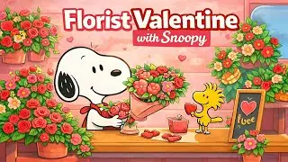 Florist Valentine Jazz with Snoopy 🌹💖 Sweet Cozy Music for Love, Relaxing Happy Mood