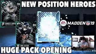 HUGE PACK OPENING FOR NEW POSITION HEROES MADDEN 19 ULTIMATE TEAM PACK OPENING