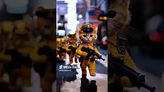 #repost Cat police going on mission 😁#cat #cute #cartoon #shortsfeed #dudidudidam #repostplus