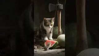 Adorable Cat Stares at Clever Mouse's Plan