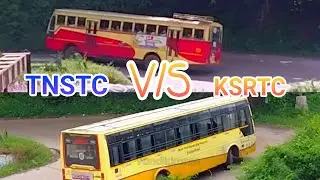 Tnstc vs Ksrtc bus hills road s Bend turning skills #tnstc #ksrtc #automobile #travel #bus