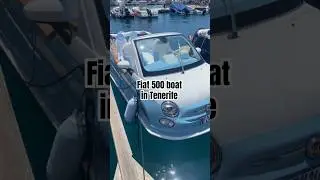 🚙 Drive a Fiat 500 on water in Tenerife🏝️ #tenerife #fiat #500 #boat #selfdriving #new #experience