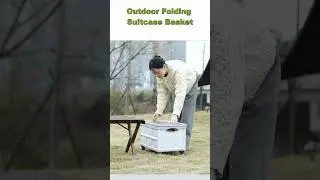 Outdoor Folding Suitcase Basket 🧺 Portable Camping & Car Trunk Storage Box #campingequipment