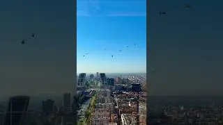 National day of Spain: Air Force flying over Madrid