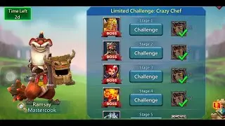 Limited Challenge: Crazy Chef | 2023 Stage 5 Full Auto | Lords Mobile