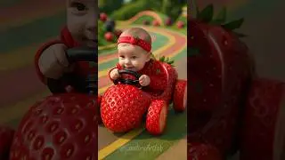 Cutest Baby Strawberry Kart Ever! 🍓🏎️