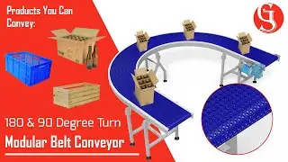 180 & 90 Degree Turn Modular Conveyor | S.G. Conveyors & Automations