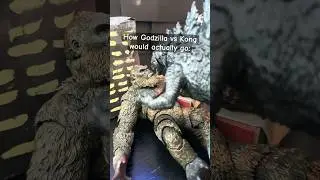 Godzilla vs Kong realistically: #godzilla #kaiju #funny #meme #actionfigures