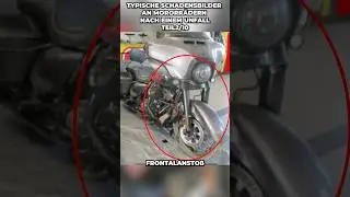 Typisches Schadensbild an Motorr&auml;dern nach Unf&auml;llen Teil 2/10 Frontschaden #motorrad #harleydavidson