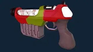 GHOSTBUSTER GUN/SCI-FI GUN/3D MODELING/3D/TURN TABLE