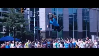 Crazy Pogo Stick Stunts!