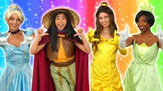 TIK TOK DANCE CHALLENGE TUTORIAL &ndash; Raya, Tiana, Belle and Cinderella. Totally TV.
