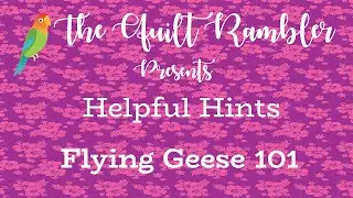 Sewing Flying Geese Units Together