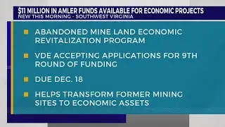 $11 million in AMLER funds available for economic projects in Southwest Virginia