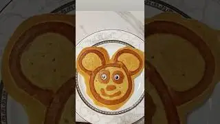 Bear Pancake Art 🐻#shorts #ytshort #pancakeart #pancake #bear #kids #breakfastideas #fooddecoration