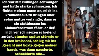 mein mann ließ mich trotz zwillingswehen allein was er später tat, schockierte alle…