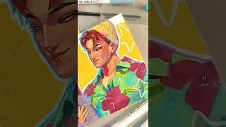 Day 8 of painting| Abby💪 of #sajaboys from #kpopdemonhunters #mira #huntrix #kpop #rumi #zoey #jinu