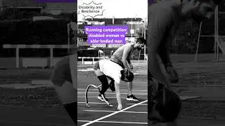 Running competition: disabled woman vs able-bodied man. #resilient #motivation #sorts