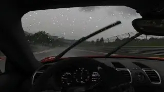 Porsche Cayman GT4 '16 Heavy Rain Flooded track Nurburgring lap around the mountain