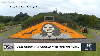 Ozzy Osbourne honored with pumpkin mural