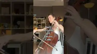 Bach in acoustic vs electric cello #cello #music #cellist #musician #electriccello #bach #classical
