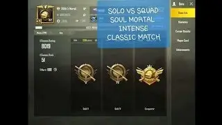 || Epic Intense Classic Match || Soul Mortal Solo Vs Squad || Epic Gameplay 🔥🔥 ||