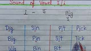Sound of vowel i.Phonic sound I . Vowel I #phonic #phonics_song #vowelsound #vowelsforkids 
