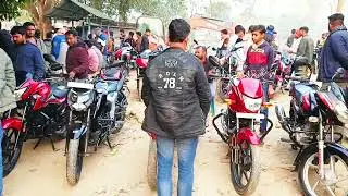 বাংলাদেশের ভিতরে সবথেকে বড় পুরাতন বাইকের হাট, আলমডাঙ্গা বাস টার্মিনালের হাট🏍️🏍️🏍️🏍️#shortvideo #bik