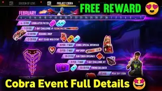 Cobra Event Calendar Full Details|| New Cobra Event in Free Fire Full Details||Abhinav Gaming
