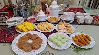 Tea  menu || Shami kabab ||Coconut balls #tea party #شامی کباب بنانے کا آسان طریقہ नारियल के लड्डू