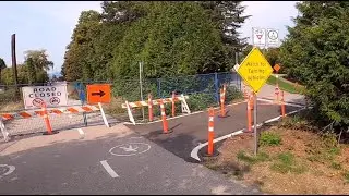 Cycling Detour Around Construction in Vancouver BC